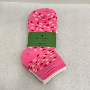Kate Spade Pink Heart Patterned Socks